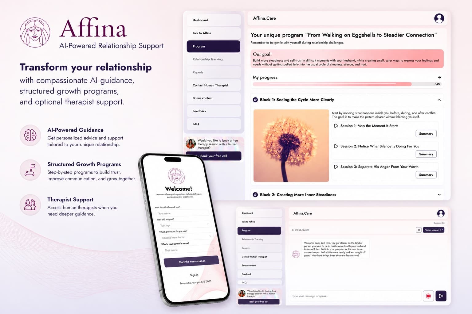 AI-powered relationship support platform