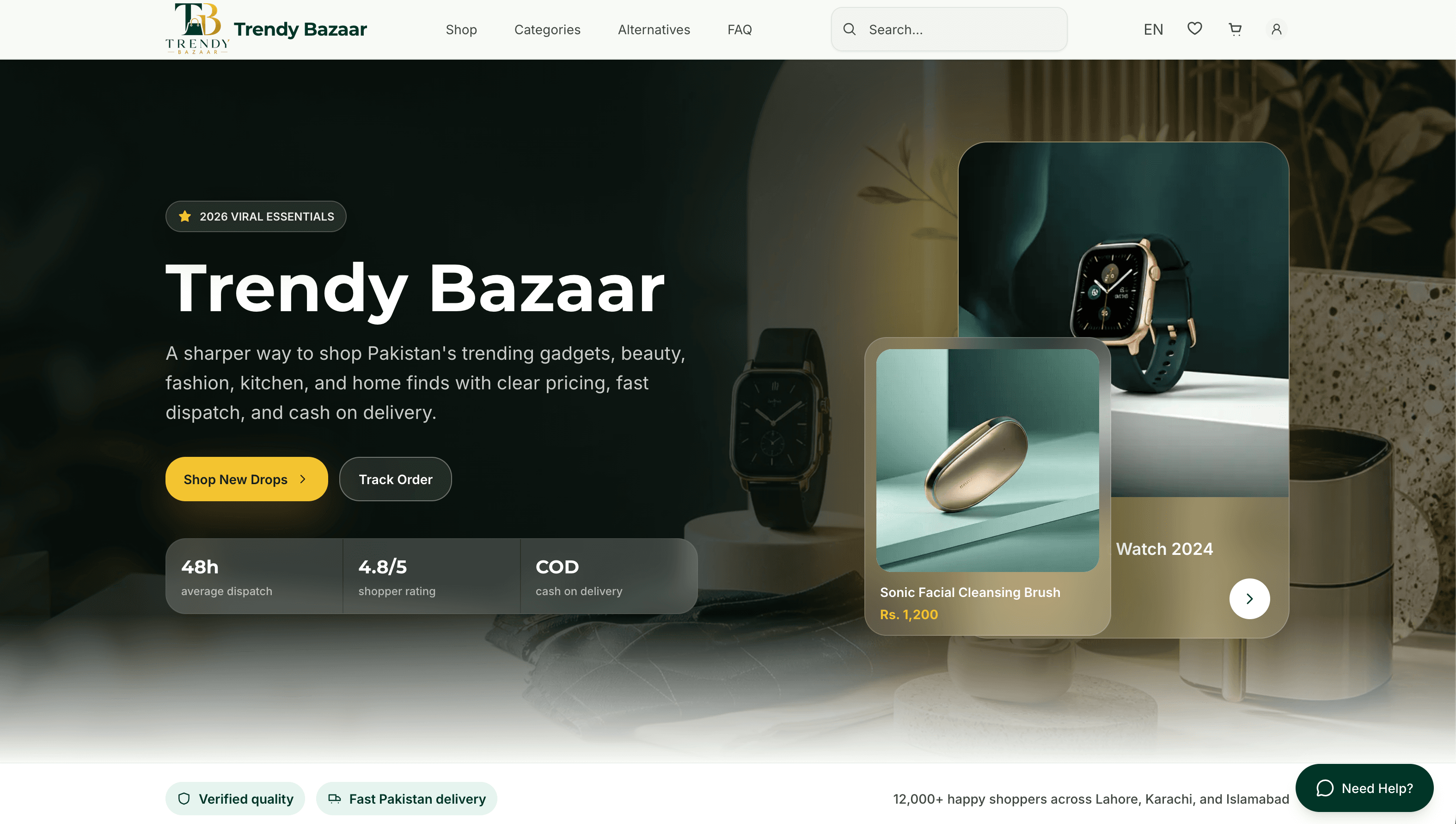 Trendy Bazaar mobile-first eCommerce storefront